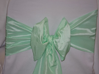 Mint Green Taffeta Chair Bow